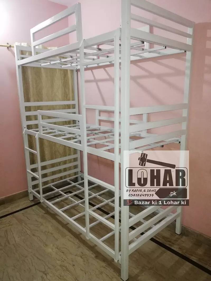 Bunk Bed triple storey (10 years warranty) COD available all Pakistan 8