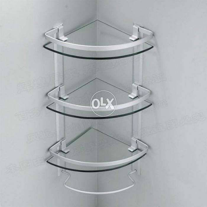 3 Layer Corner Glass Shelves for Bathroom in Pakistan 3