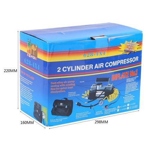 12V Double Cylinder Car Air Compressor rating ( NEW BOX PACK ) 1