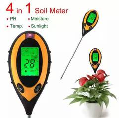 Digital 4 in 1 Soil Ph Meter Moisture Monitor Sunlight Temp Meter