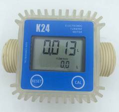 Digital LCD K24 Flow Meter Turbine Fuel Meter For Water Air Chemicals