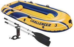 Intex Challenger 3 Inflatable Boat Set With Pump