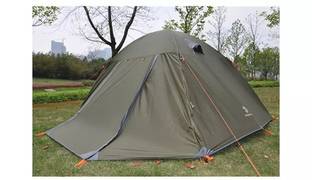 Parachute camping tent backpack sleeping bag trekking poles