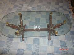 glass Table  Wood with 8mm glass top 0
