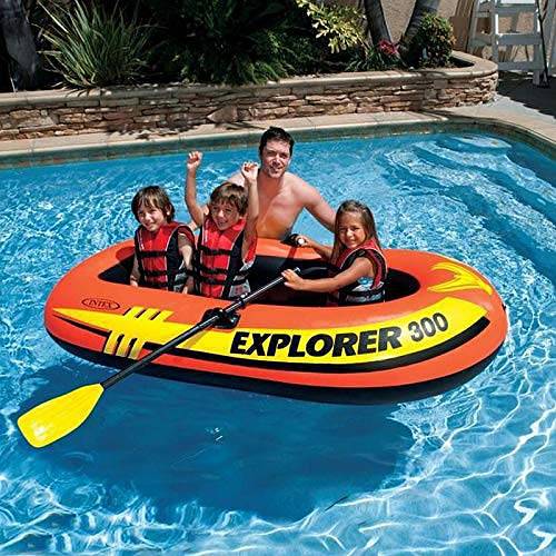 Intex Boat Explorer 300 For 3 Person 186Kg With Oars & Pump 2