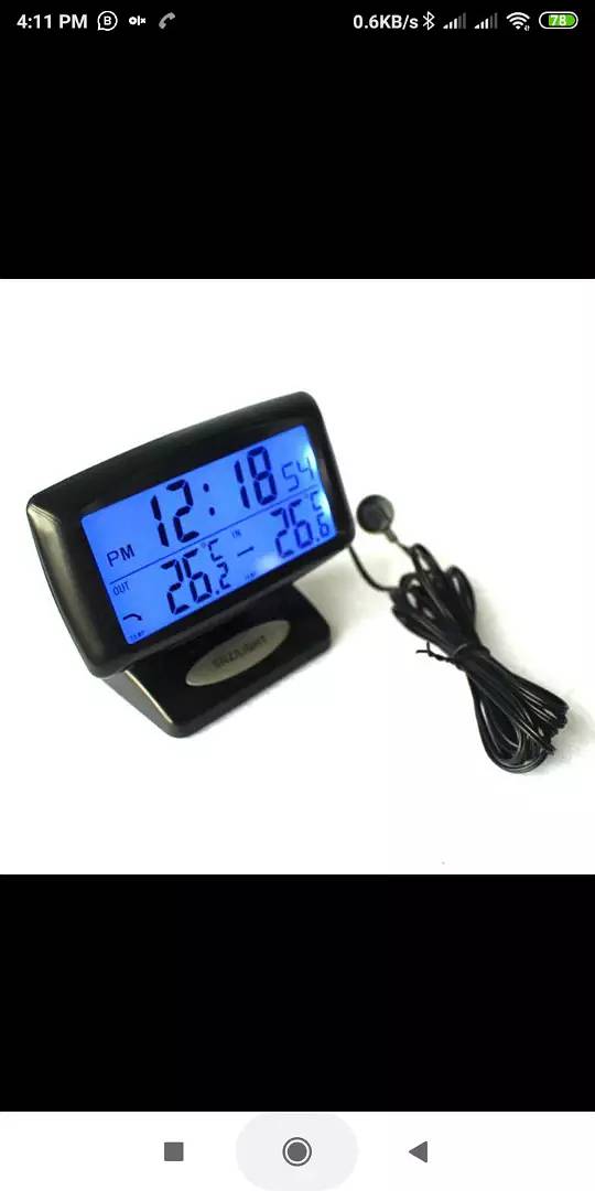 Digital Car Indoor And Outdoor Temperature Alarm Clock Temperature Met 1