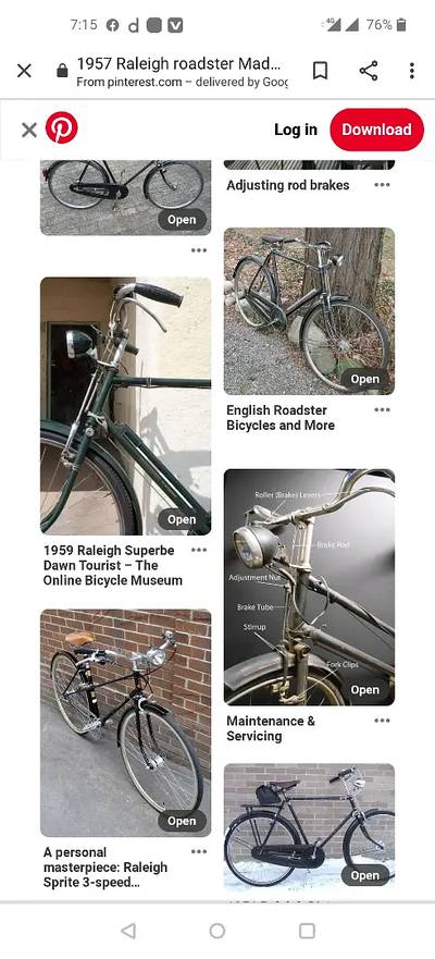 Releigh Bicycle. Made in Uk 1947 model