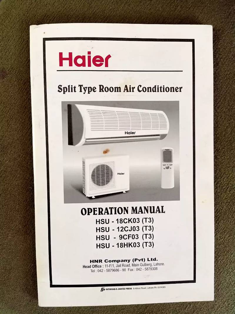 Haier 1.5 Ton Split Ac Energy Saver Model 2