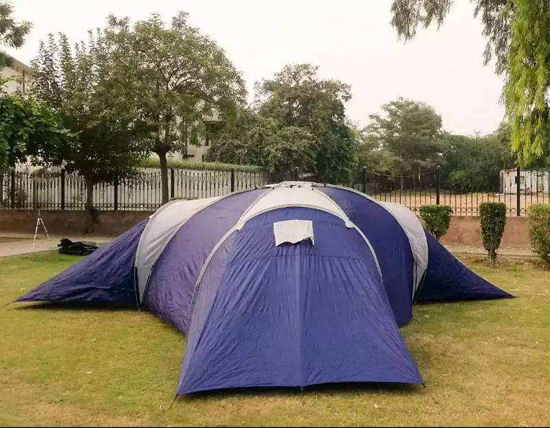 Parachite camping tent,fishing rod reel, mattress, whistle, binocular 1