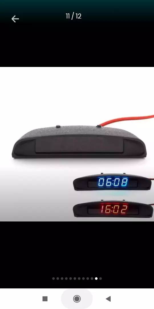 12V Car Interior Trim Appearance 3 In 1 Car Clock Theromometer And 8