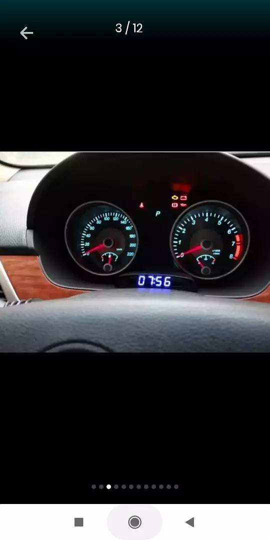 12V Car Interior Trim Appearance 3 In 1 Car Clock Theromometer And 11