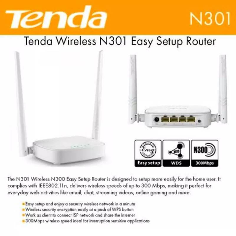 New Tenda wifi router (box pack)ptcl +All internet sported+ 1