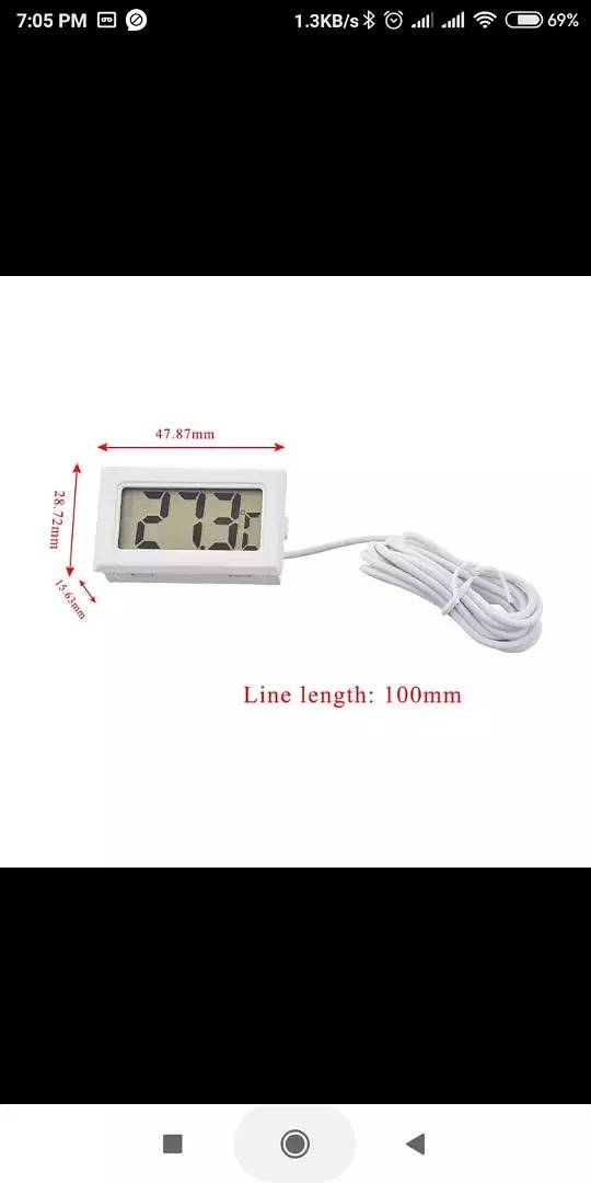 1Pcs LCD Digital Thermometer Seconds Waterproof Aquarium Ther. m. n . 6