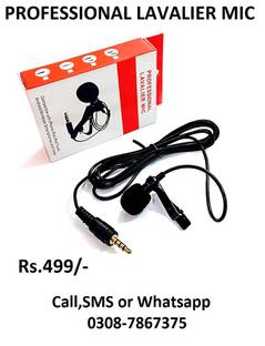 PROFESSIONAL LAVALIER MIC HIGH QUALITY SOUND BEST Microphone 3.5mm 1.5