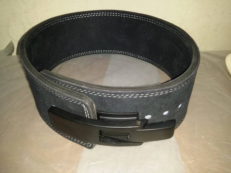 power weight lifting belt Leather made with Lever Buckle 1
