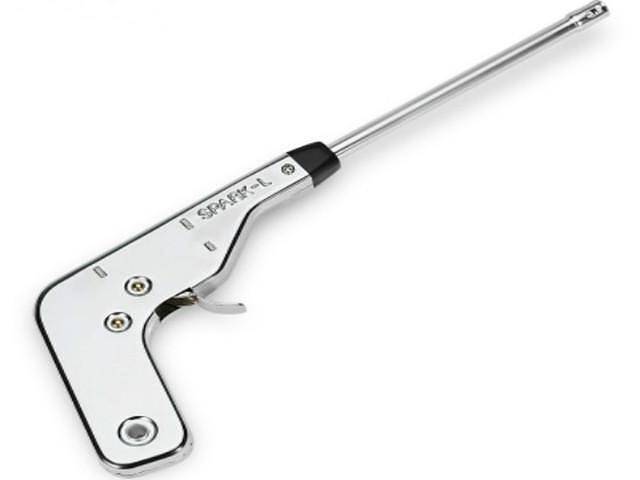 Gas Pistol shaped Stove Lighter SPARK L - Silver 3