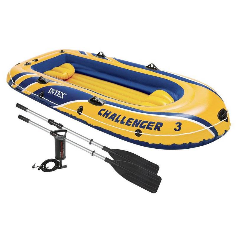 Intex Challenger 3 Inflatable Raft Boat Set With Pump And Oars | 68370 2