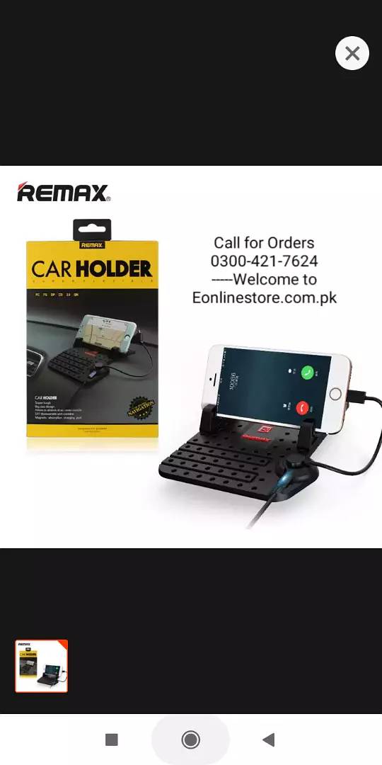Remax Mobile Phone Car Holder With Magnetic Charger USB Cable For i 2