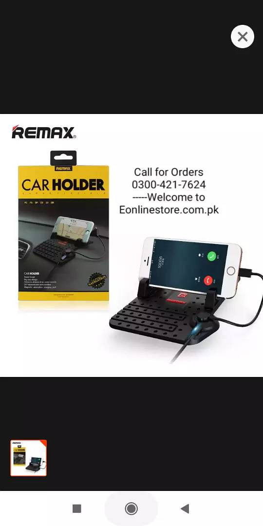 Remax Mobile Phone Car Holder With Magnetic Charger USB Cable For i 7