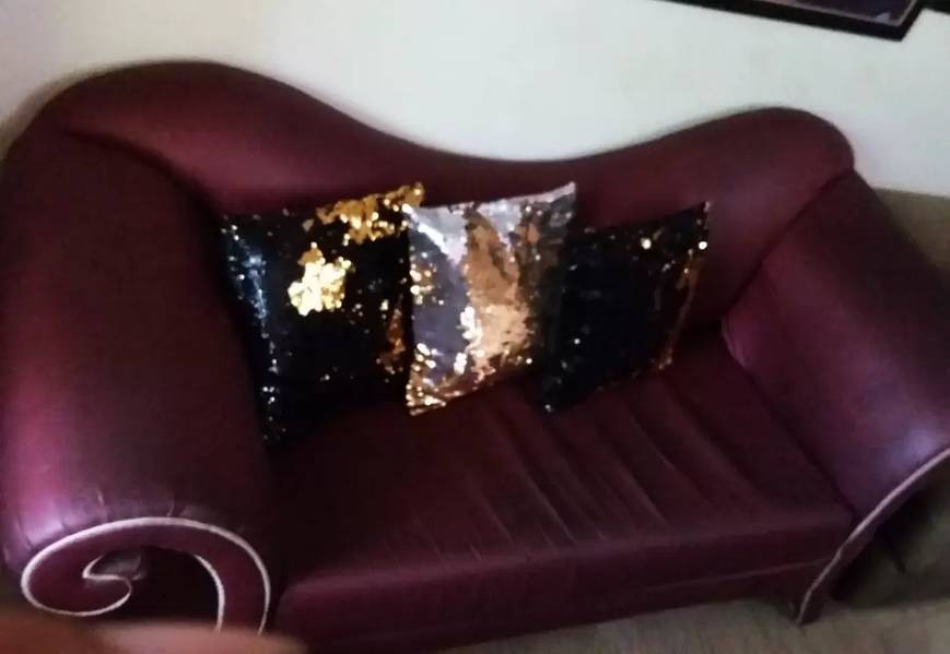 Designer Leatherette  Maroon Deewan Sofa Urgent Sale 2