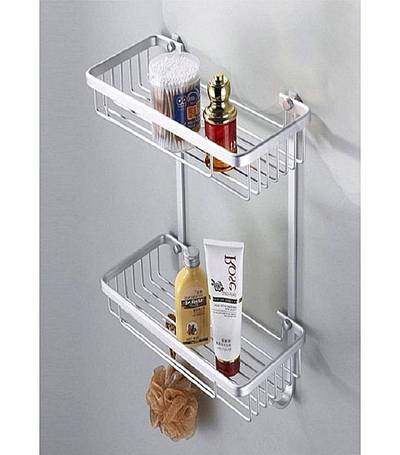High Quality 2 Layers Bathroom Corner Wall Shelf