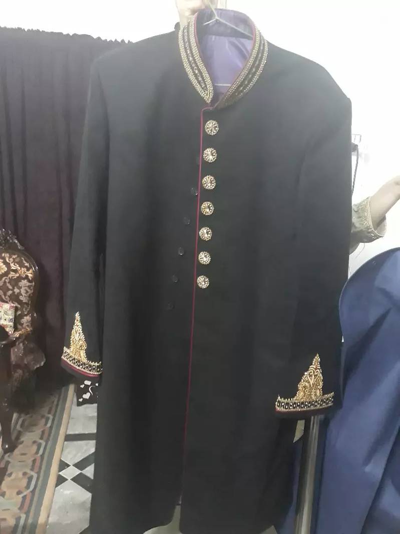 Sherwani leather velvet 0