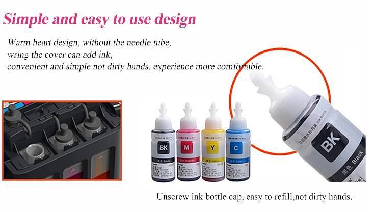 Aomya High Quality Refill ink for All Epson  Inkjet Printers 70ml BK/C 3