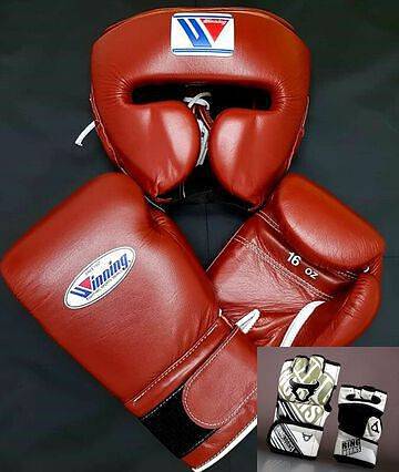 MMA gloves bag shin guard groin fighter sash gurad whinte elite oz ve 2