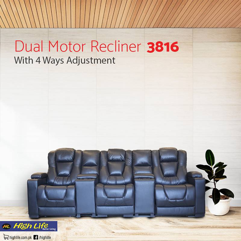 (HighLife) Motorised Home Theater Recliner with 4 way adjustment 1