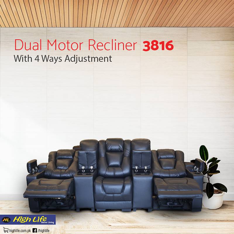 (HighLife) Motorised Home Theater Recliner with 4 way adjustment 3