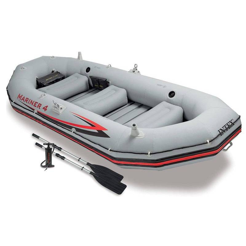 Mariner 4 Boat Set INTEX WITH COMPLETE ACCESSORIES fishing 0