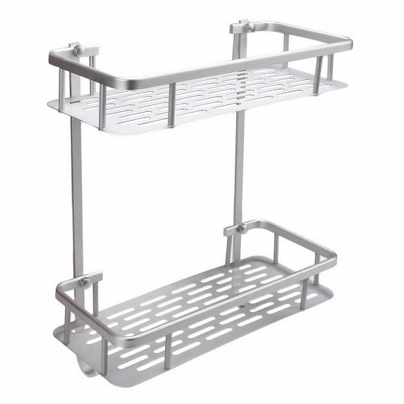 High Quality 2 Layers Bathroom Corner Wall Shelf 0