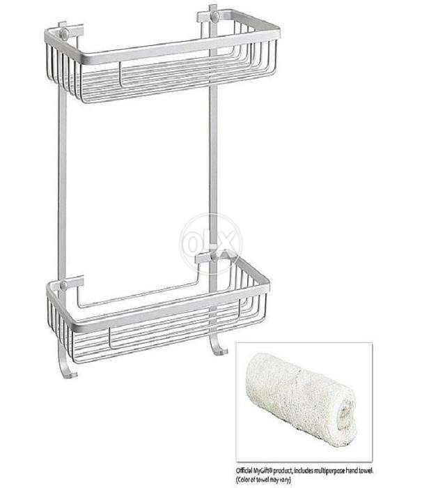 High Quality 2 Layers Bathroom Corner Wall Shelf 1