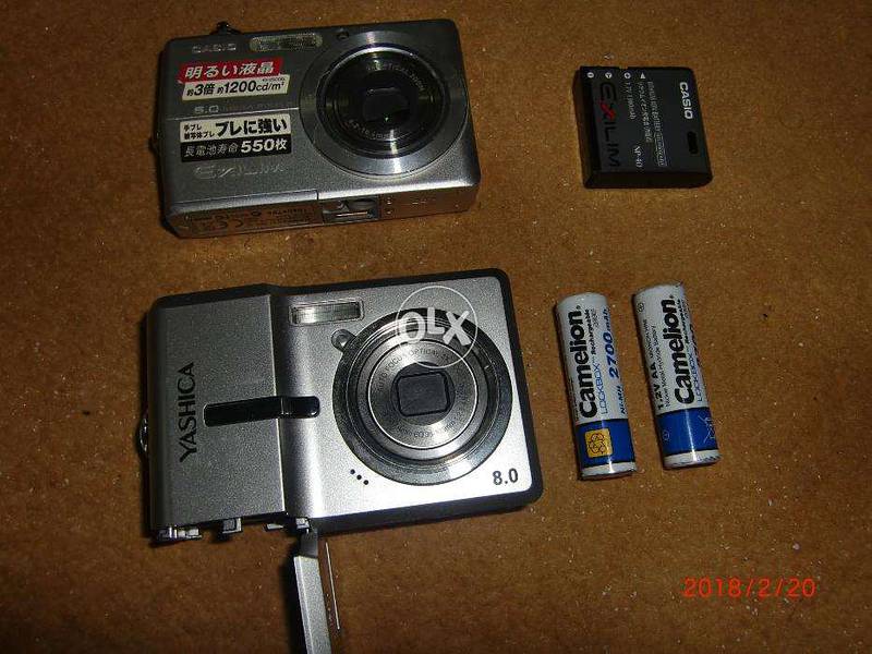 yashica digital camera 08 mp & casio exilim long battery wala 3
