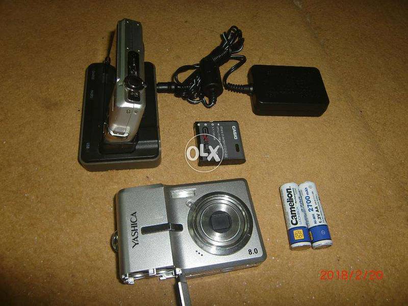 yashica digital camera 08 mp & casio exilim long battery wala 5