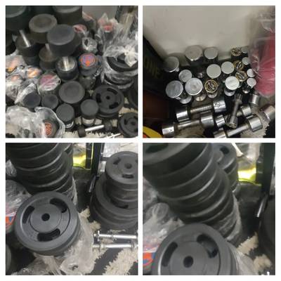 Rubber dumbbells rubber plates chrome plates steel dumbbels exercise