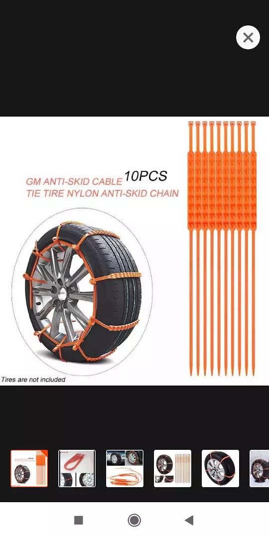10Pc Emergency Anti-Skid Tyre Winter Snow Chain Tire 10