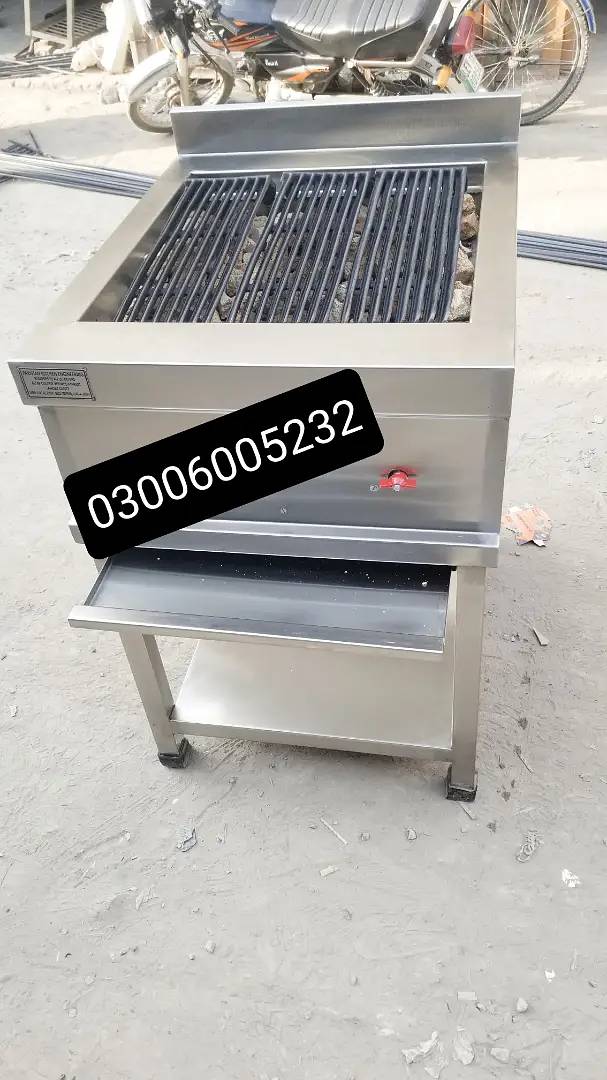 Charcoal Grill 2x2 Pizza Oven Dough Mixer Bar BQ Counter 0