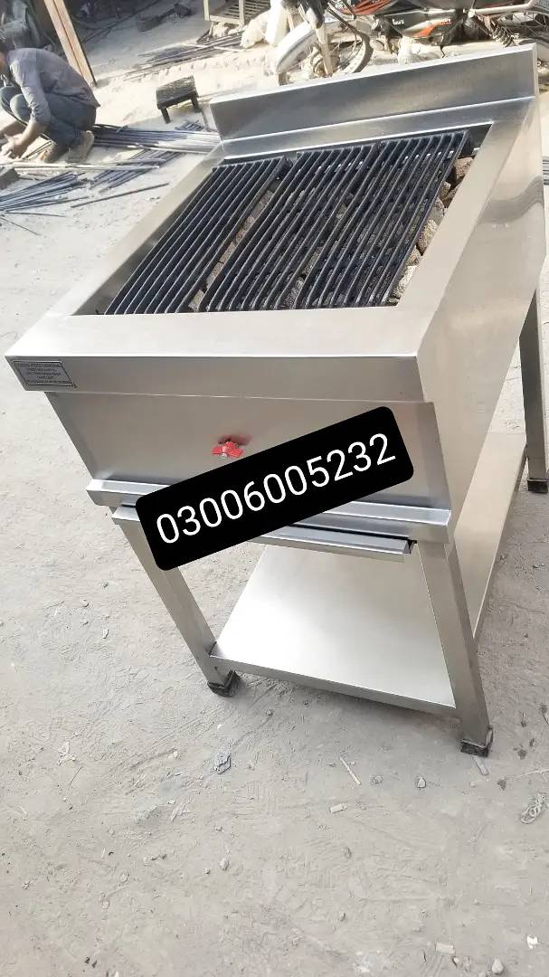 Charcoal Grill 2x2 Pizza Oven Dough Mixer Bar BQ Counter 1