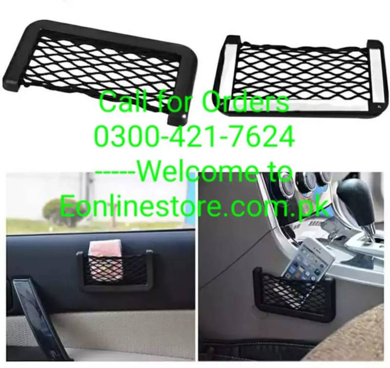 1PCS Car Seat Side Back Storage Net Bag Phone Holder Pocket Organizer 2