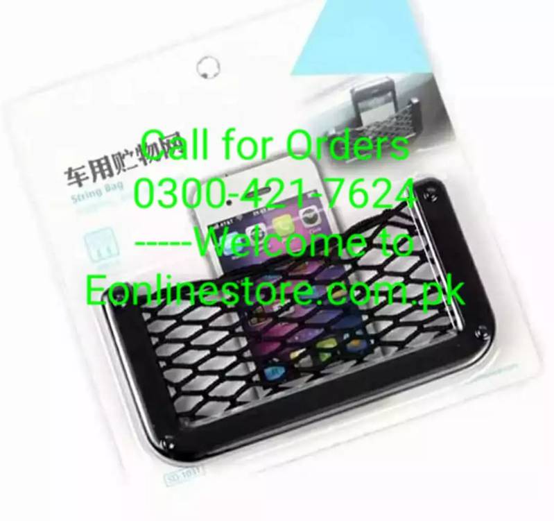 1PCS Car Seat Side Back Storage Net Bag Phone Holder Pocket Organizer 3