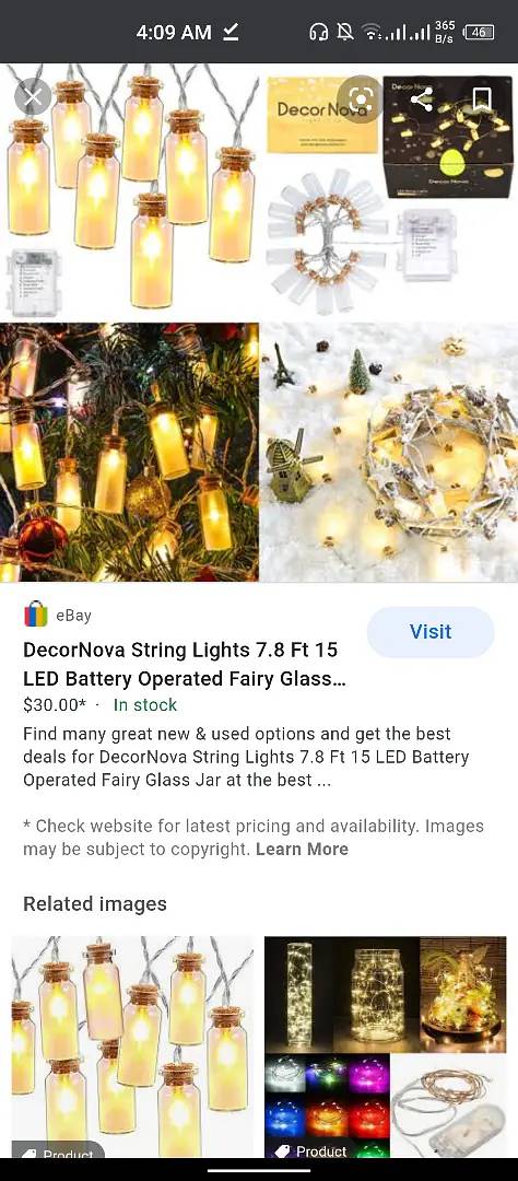 Glass Jar Led String Lights 8 Pattern Decor Nova 15 bulbs IP44 wtrprof 2