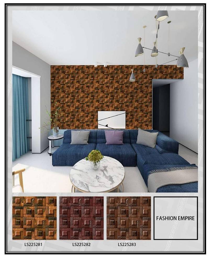 wallpapers, 3D designs  Wooden floor Vinyl floor Window blind pvcPanel 7