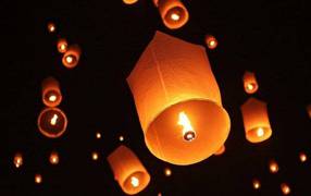 Sky Lantern Chinese Paper Sky Flying Wishing Lantern Lamp Candle Party 0