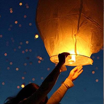Sky Lantern Chinese Paper Sky Flying Wishing Lantern Lamp Candle Party 3