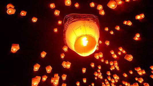Sky Lantern Chinese Paper Sky Flying Wishing Lantern Lamp Candle Party 9