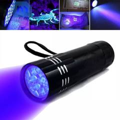 Mini Aluminum 9 LED UV Torch, Ultra Violet Flashlight