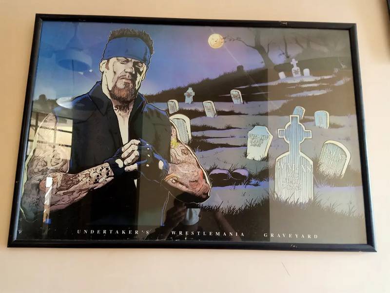 undertaker framed poster ( wrestle mania streak ) 0