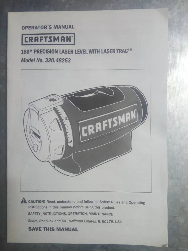 Tools: Craftsman laser level 3