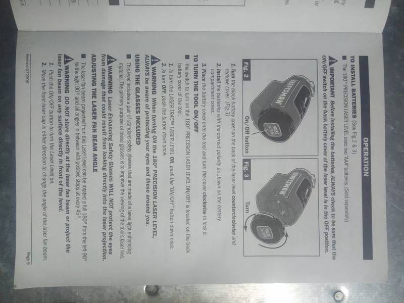 Tools: Craftsman laser level 5